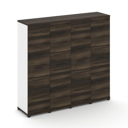 Concept Шкаф 4 узкие секции, 4 ниши CN.STU-446 B Дуб Мали/Белый Бриллиант/Металл Черный 1668*420*155