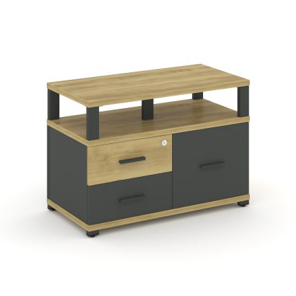 Concept Тумба приставная широкая 2 ящ.+1 распаш. фасад с надставкой широкой CN.TSP-006 A Дуб Винченц