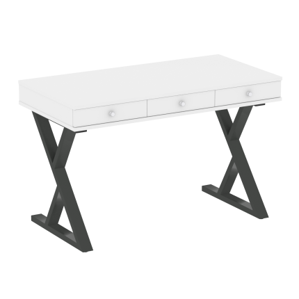 Home Office Стол письменный VR.SP-1-118.M Белый Бриллиант/Металл Антрацит 1180*600*750
