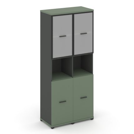 Concept Шкаф 2 узкие секции, 5 ниш CN.STU-523 RMB A Кобо/Антрацит/Металл Антрацит/Сатин 836*420*1922