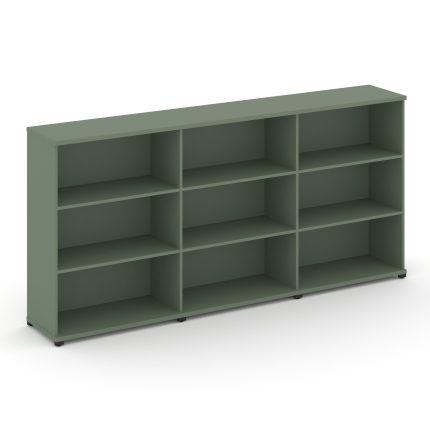 Concept Стеллаж 3 широкие секции, 3 ниши CN.STS-330 Кобо/Металл Черный 2500*420*1186