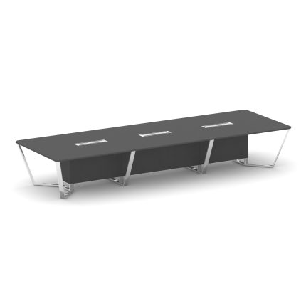 Steel Meet Стол переговорный прямоугольный MD-PR.B.SP-16 Антрацит/Нержавеющая Сталь/Хром 4800*1600*7