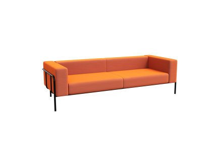 Flex Диван трехместный FLX-3 Velvet Lux 72/Металл Черный 2100*915*690