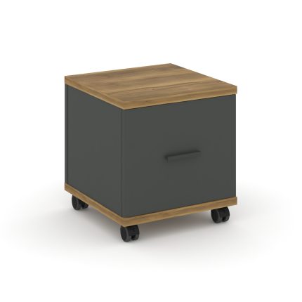 Concept Тумба мобильная 1 распаш. фасад CN.TUM-007 A Сандал Янтарный/Антрацит/Металл Антрацит 420*42