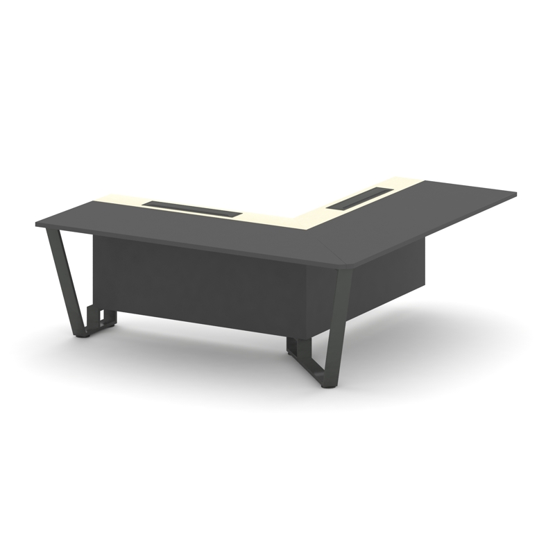 Steel Meet Проходной угловой модуль правый KMK-PR.B.SPPOU-20(R) Антрацит/Ваниль Глянец/Металл Антрац