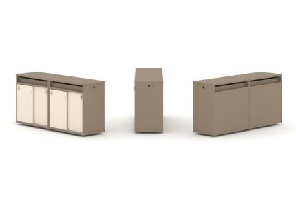 Estetica Набор №3. Тумба двойная+топ ES.NB.2T-3 Латте/Сатин 1500*410*750