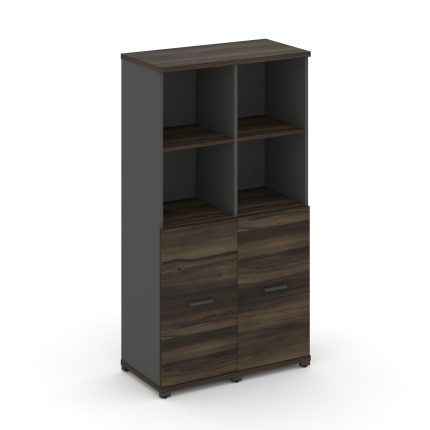 Concept Шкаф 2 узкие секции, 4 ниши CN.STU-421 A Дуб Мали/Антрацит/Металл Антрацит 836*420*1554