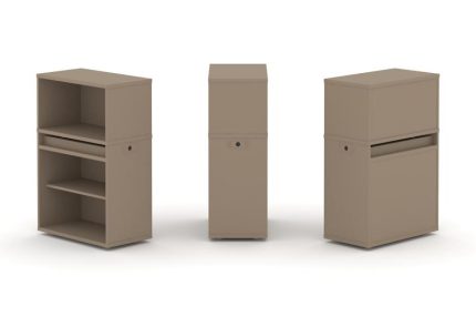 Estetica Набор №1. Тумба одиночная+низкая надставка ES.NB.1N-1 Латте 750*410*1135