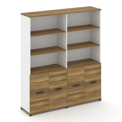 Concept Шкаф 2 широкие секции, 5 ниш CN.STS-521 B Сандал Янтарный/Белый Бриллиант/Металл Черный 1668