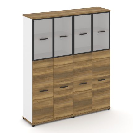 Concept Шкаф 2 широкие секции, 5 ниш CN.STS-525 RMB B Сандал Янтарный/Белый Бриллиант/Металл Черный/