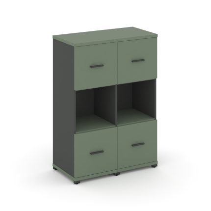 Concept Шкаф 2 узкие секции, 3 ниши CN.STU-325 A Кобо/Антрацит/Металл Антрацит 836*420*1186