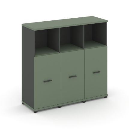 Concept Шкаф 3 узкие секции, 3 ниши CN.STU-333 A Кобо/Антрацит/Металл Антрацит 1252*420*1186