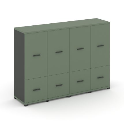 Concept Шкаф 4 узкие секции, 3 ниши CN.STU-342 A Кобо/Антрацит/Металл Антрацит 1668*420*1186