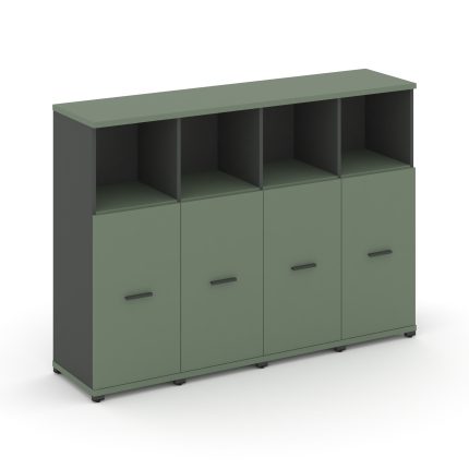 Concept Шкаф 4 узкие секции, 3 ниши CN.STU-343 A Кобо/Антрацит/Металл Антрацит 1668*420*1186