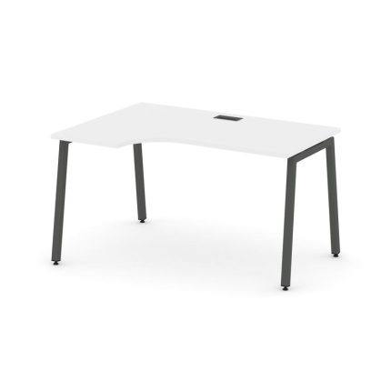Style Project Стол рабочий эргоном. SN-4A.SPA-002(L) Белый/Металл Антрацит 1580*600/980*750