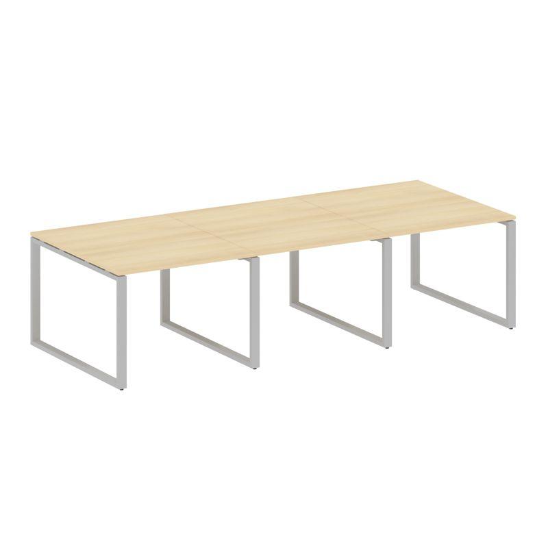 Metal System Переговорный стол (3 столешницы) на О-оразном м/к БО.ПРГ-3.1 Акация Лорка/Металл Серый