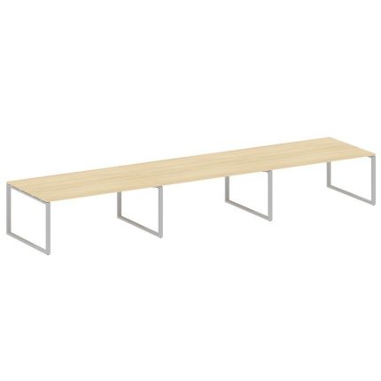 Metal System Переговорный стол (3 столешницы) на О-оразном м/к БО.ПРГ-3.5 Акация Лорка/Металл Серый