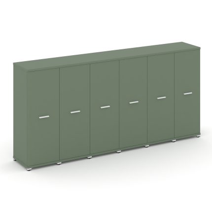 Concept Шкаф 6 узких секций, 3 ниши CN.STU-366 W Кобо/Металл Белый 2500*420*1186