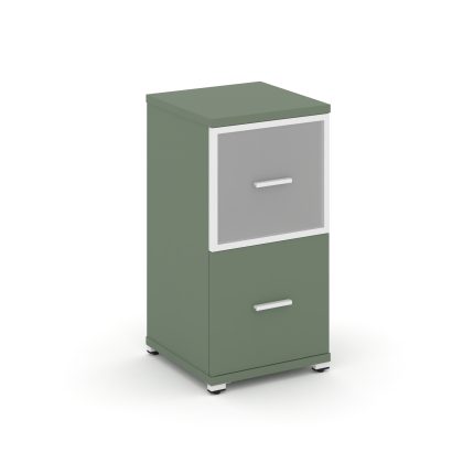 Concept Шкаф 1 узкая секция, 2 ниши CN.STU-212 RMW W Кобо/Металл Белый/Сатин 420*420*818