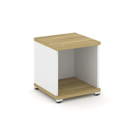 Concept Стеллаж 1 узкая секция, 1 ниша CN.STU-110 Дуб Винченцо/Белый Бриллиант/Металл Белый 420*420*