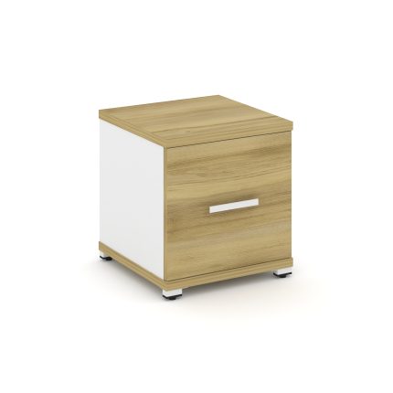 Concept Шкаф 1 узкая секция, 1 ниша CN.STU-113 W Дуб Винченцо/Белый Бриллиант/Металл Белый 420*420*4