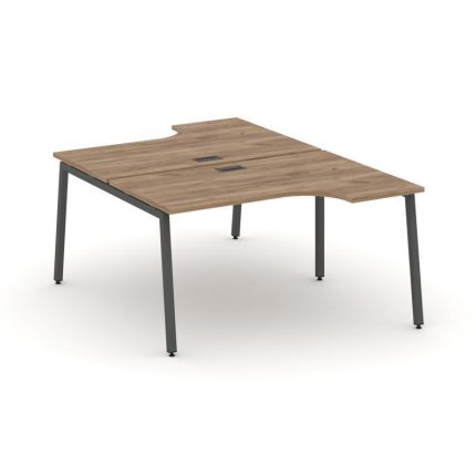 Style Project Рабочая станция эргоном. SN-4A.DRPA-012 Дуб Табак/Металл Антрацит 1580*1432/1992*750