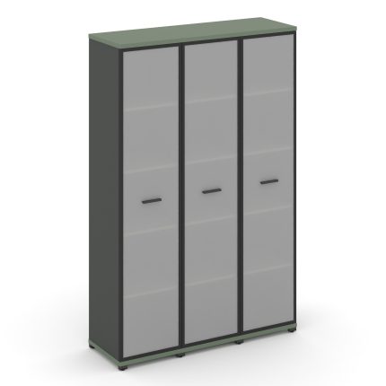 Concept Шкаф 3 узкие секции, 5 ниш CN.STU-538 RMB A Кобо/Антрацит/Металл Антрацит/Сатин 1252*420*192