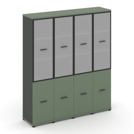 Concept Шкаф 4 узкие секции, 5 ниш CN.STU-542 RMB A Кобо/Антрацит/Металл Антрацит/Сатин 1668*420*192