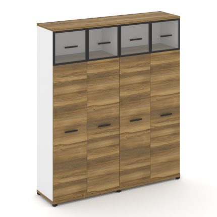 Concept Шкаф 2 широкие секции, 5 ниш CN.STS-527 RPB B Сандал Янтарный/Белый Бриллиант/Металл Черный/