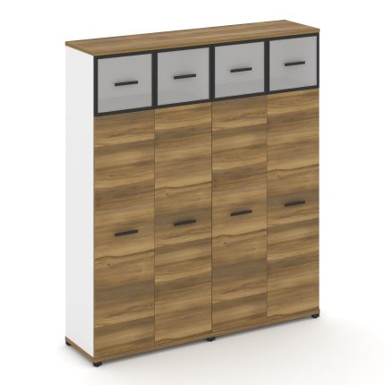 Concept Шкаф 2 широкие секции, 5 ниш CN.STS-527 RMB B Сандал Янтарный/Белый Бриллиант/Металл Черный/