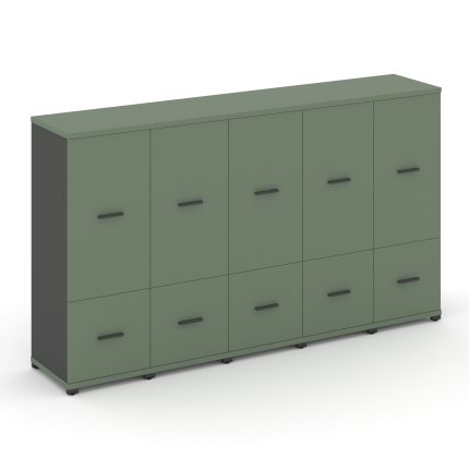 Concept Шкаф 5 узких секций, 3 ниши CN.STU-352 A Кобо/Антрацит/Металл Антрацит 2084*420*1186