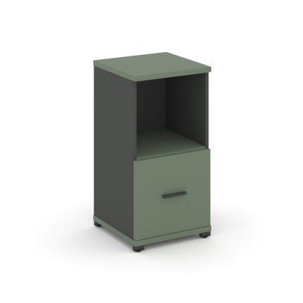 Concept Шкаф 1 узкая секция, 2 ниши CN.STU-211 A Кобо/Антрацит/Металл Антрацит 420*420*818