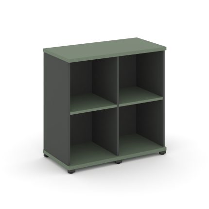 Concept Стеллаж 2 узкие секции, 2 ниши CN.STU-220 Кобо/Антрацит/Металл Антрацит 836*420*818