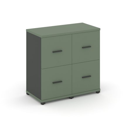 Concept Шкаф 2 узкие секции, 2 ниши CN.STU-222 A Кобо/Антрацит/Металл Антрацит 836*420*818