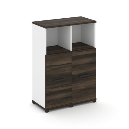 Concept Шкаф 2 узкие секции, 3 ниши CN.STU-323 B Дуб Мали/Белый Бриллиант/Металл Черный 836*420*1186