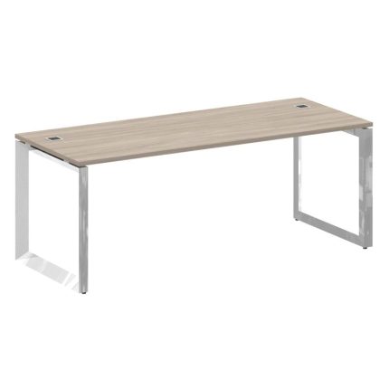 Onix Direct Lux Стол руководителя О-обр. м/к M-O.MO-SRR-6.8 Дуб Аттик/Нержавеющая Сталь/Хром 1980*80