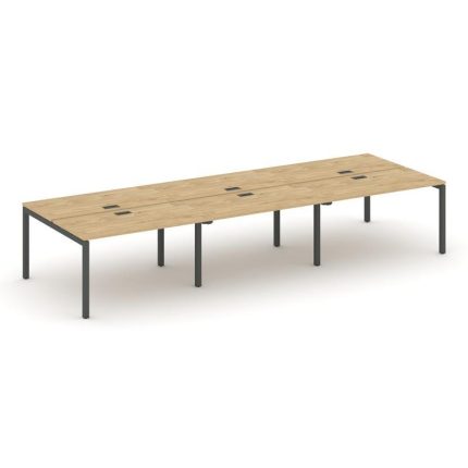 Style Project Рабочая станция 2-х сторон. SN-5P.DRS-082 Тиквуд Светлый/Металл Антрацит 3540*1632*750