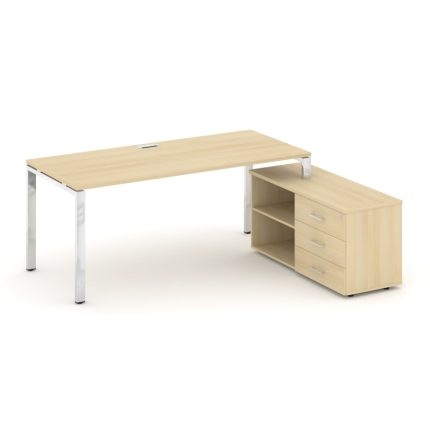 Style Project Direct Lux Стол письменный с греденцией правой M-SN-6P.SRG-015.M(R) Акация Лорка/Нержа