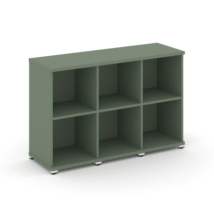 Concept Стеллаж 3 узкие секции, 2 ниши CN.STU-230 Кобо/Металл Белый 1252*420*818