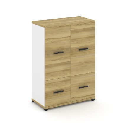 Concept Шкаф 1 широкая секция, 3 ниши CN.STS-312 B Дуб Винченцо/Белый Бриллиант/Металл Черный 836*42