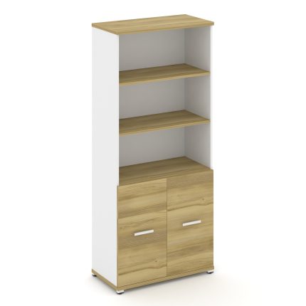 Concept Шкаф 1 широкая секция, 5 ниш CN.STS.E-511 W Дуб Винченцо/Белый Бриллиант/Металл Белый 836*42