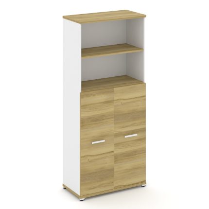 Concept Шкаф 1 широкая секция, 5 ниш CN.STS.E-514 W Дуб Винченцо/Белый Бриллиант/Металл Белый 836*42