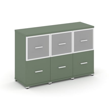 Concept Шкаф 3 узкие секции, 2 ниши CN.STU-232 RMW W Кобо/Металл Белый/Сатин 1252*420*818