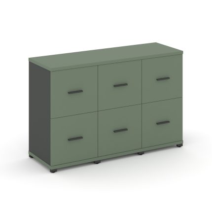 Concept Шкаф 3 узкие секции, 2 ниши CN.STU-232 A Кобо/Антрацит/Металл Антрацит 1252*420*818