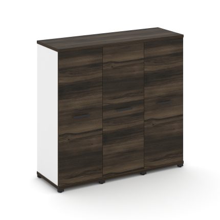 Concept Шкаф 3 узкие секции, 3 ниши CN.STU-336 B Дуб Мали/Белый Бриллиант/Металл Черный 1252*420*118