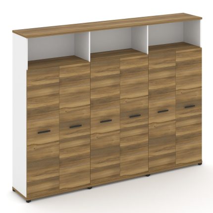 Concept Шкаф 3 широкие секции, 5 ниш CN.STS-536 B Сандал Янтарный/Белый Бриллиант/Металл Черный 2500