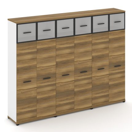 Concept Шкаф 3 широкие секции, 5 ниш CN.STS-537 RMB B Сандал Янтарный/Белый Бриллиант/Металл Черный/