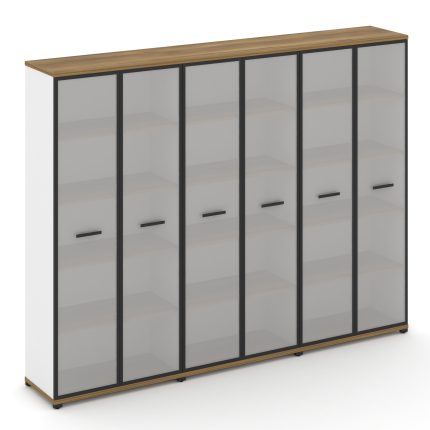 Concept Шкаф 3 широкие секции, 5 ниш CN.STS-538 RMB B Сандал Янтарный/Белый Бриллиант/Металл Черный/