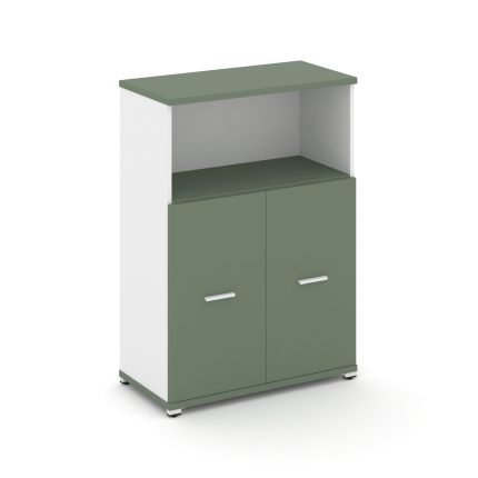 Concept Шкаф 1 широкая секция, 3 ниши CN.STS-313 W Кобо/Белый Бриллиант/Металл Белый 836*420*1186