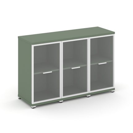 Concept Шкаф 3 узкие секции, 2 ниши CN.STU-233 RPW W Кобо/Металл Белый/Прозрачный 1252*420*818